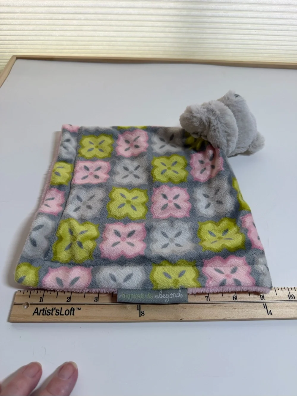 Blankets and Beyond Plush Bear Comfort Lovey security blanket-